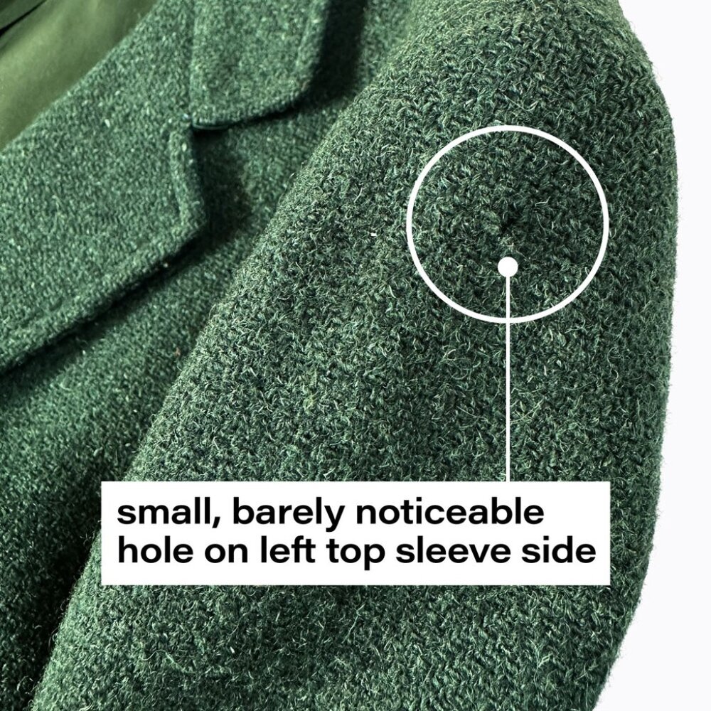 Vtg Post Horn Wool Blazer Sz M Emerald Green Heritage 90s Preppy Academia Office - Picture 5 of 7